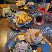Beyond burger with fries at Oranjerie ‘t Vogelhuis in De Koog