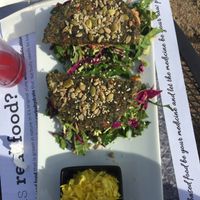 burger at Chef Sara's Raw Vegan Academy and Cafe in Cave Creek