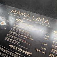 menu - vegan labelled at Mama Uma in Madrid