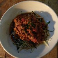 Another view of the delicious courgetti at The Black Swan in Alnwick