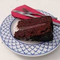Chocolate cake (October 2022) at Merrivale Tea Rooms in Great Yarmouth