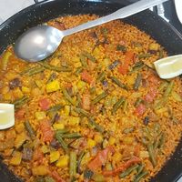 Paella vegetal at Tapería de José Luis in Albacete