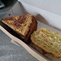 Coffee cake and lemon loaf cake at The Sound Lounge in Sutton