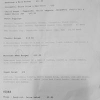 Menu as of 29.07.22 at The Sound Lounge in Sutton