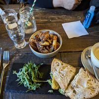 Fish finger and triple cooked chips at The Sound Lounge in Sutton