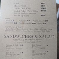 Loaded chips menu at The Sound Lounge in Sutton