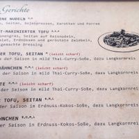 vegane Speisekarte Seite 1 at Mr Tu in Cottbus