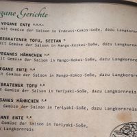 vegane Speisekarte Seite 2 at Mr Tu in Cottbus