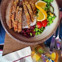 Erdnuss-Kokos-Soße mit veganer Ente at Mr Tu in Cottbus