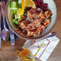 Mango-Kokos-Soße mit marinieren Tofu at Mr Tu in Cottbus