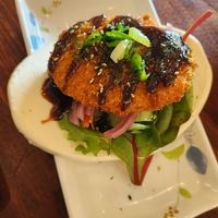 Vegan bao bun at Soho Ramen & Sake Bar in Temecula