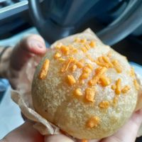 Jalapeno and cheese bun at Crust Vegan Bakery in Philadelphia
