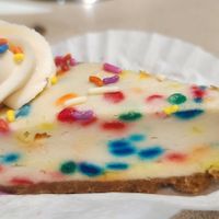 Funfetti cheese cake! at Crust Vegan Bakery in Philadelphia