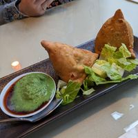 Vegan samosas at Daawat Indian Grill & Bar in Seattle
