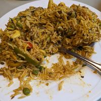 Royal biryani with veggies at Daawat Indian Grill & Bar in Seattle