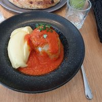 Poivron farci et purée de pomme de terre at Green One BTC in Ljubljana