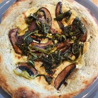 Pizza bianca at Green One BTC in Ljubljana