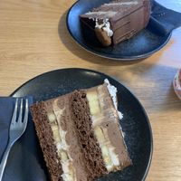 Vegan banana cake  at Green One BTC in Ljubljana