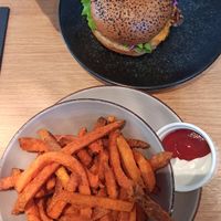 Sweet potato fries at Green One BTC in Ljubljana