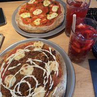 Pizza ragu and Margherita  at Green One BTC in Ljubljana