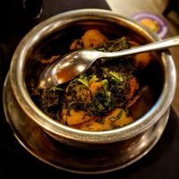 Spinach and potato - vegetable side at The Curry House in Shrewsbury