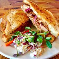 BBQ jackfruit sandwich at FuD in Kansas City
