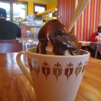 Cashew ice cream sundae at FuD in Kansas City