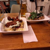 Left one was my vegan fantasy potato, right one is vegetarian. at Kartoffelspeicher in Luebeck