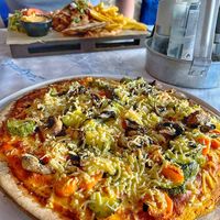 Vegan Pizza at Zorbas in Zakynthos