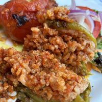 delicious flavourful rice fillingg  at Zorbas in Zakynthos