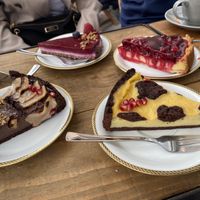 Vegan cake selection at Patina in Mannheim