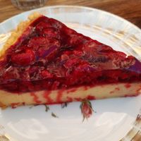 Raspberry cream cake at Patina in Mannheim