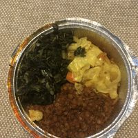 Misir wot , braised cabbage and collard greens. WOW at Tigi's in Stone Mountain