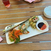Vegan summer rolls at Tau in Vienna
