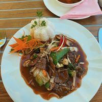 Vegan beef at Tau in Vienna