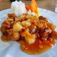 "Hühnerfleisch" süß-sauer at Tau in Vienna