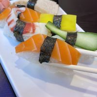 vegan sake nigiri  at Tau in Vienna