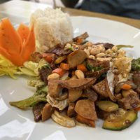 8 treasures- basically all the vegan meats in one dish   at Tau in Vienna