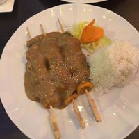 Chicken satay skewers   at Tau in Vienna