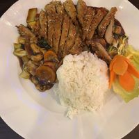 Vegan duck Szechuan style   at Tau in Vienna