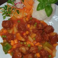 "huhn" süß-sauer / "chicken" sweet and sour at Tau in Vienna