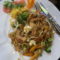 Garnelen mit gebratenen Nudeln  at Tau in Vienna