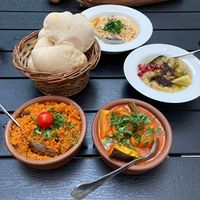 main and side dishes  at Forever in Malmo