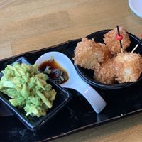 Crispy sticky rice cubes with avocado and soy sauce (favorite ) at ZIZO in Zandvoort