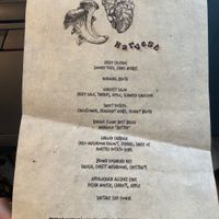 Tasting menu  at Oyster Oyster in Washington