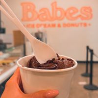 Chocolate ice cream   at Babes in Sacramento