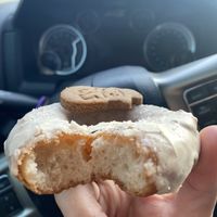 Before Devouring Vegan Gingerbread Donut  at Babes in Sacramento