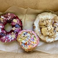 Assorted donuts - not the greatest. I give them 6-7/10 for vegan donuts. 🍩   at Babes in Sacramento