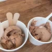 Chocolate cookie and rocky road ice cream!  at Babes in Sacramento