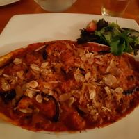 Aubergine tomato bake as main at The Heron's Cove in Goleen